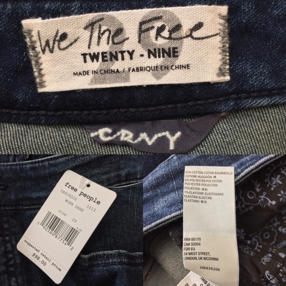 FP CRVY High Rise Lace Up Flare Bell Bottom Jeans - Picture 8 of 8